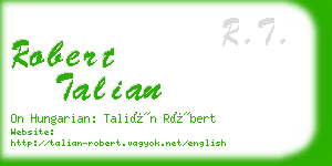 robert talian business card